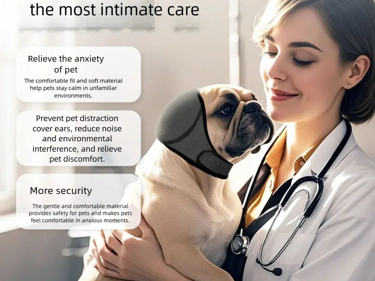 Dog Calming Headgear Prevent Fright Dog Neck Guard Dog Headgear Soothing Emotions Lightning-Proof Dog