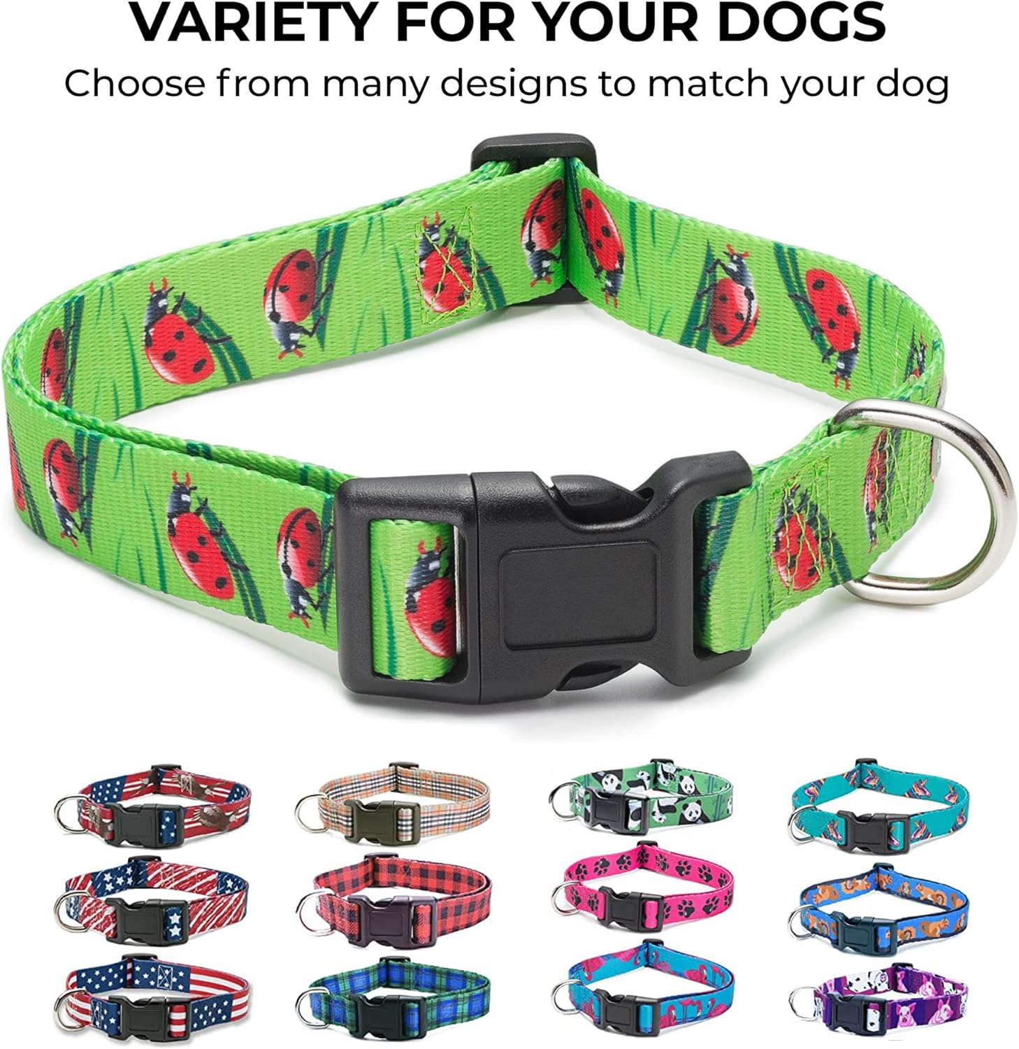 Show Your Patriotism with the American Flag Dog Collar - Classic Style, 5 Adjustable Sizes Available