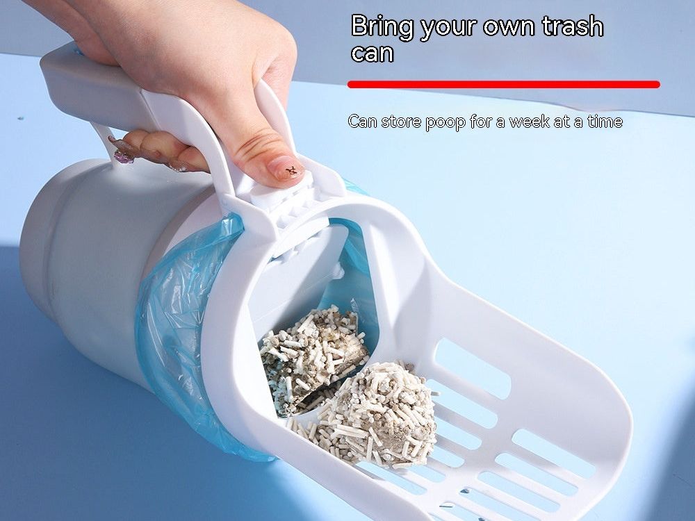 Upgrade Widen Cat Litter Shovel Scoop with Refill Bags Large Cat Litter Box Self Cleaning Cat Waste Bin System Pet Supplies Pet Products
