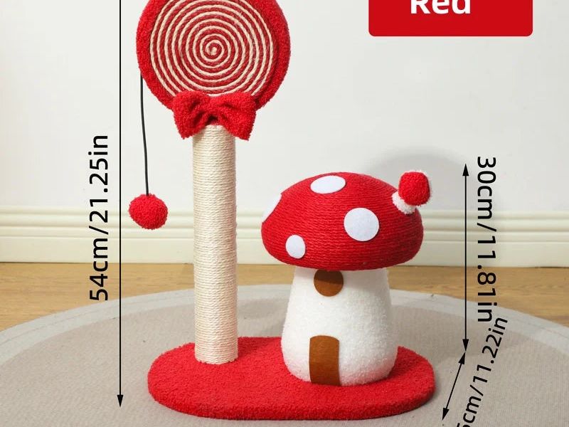 New Natural Sisal Cat Climbing Scratcher Frame Mushroom Cat Tree Protect Sofa Cat Climbing Board Products