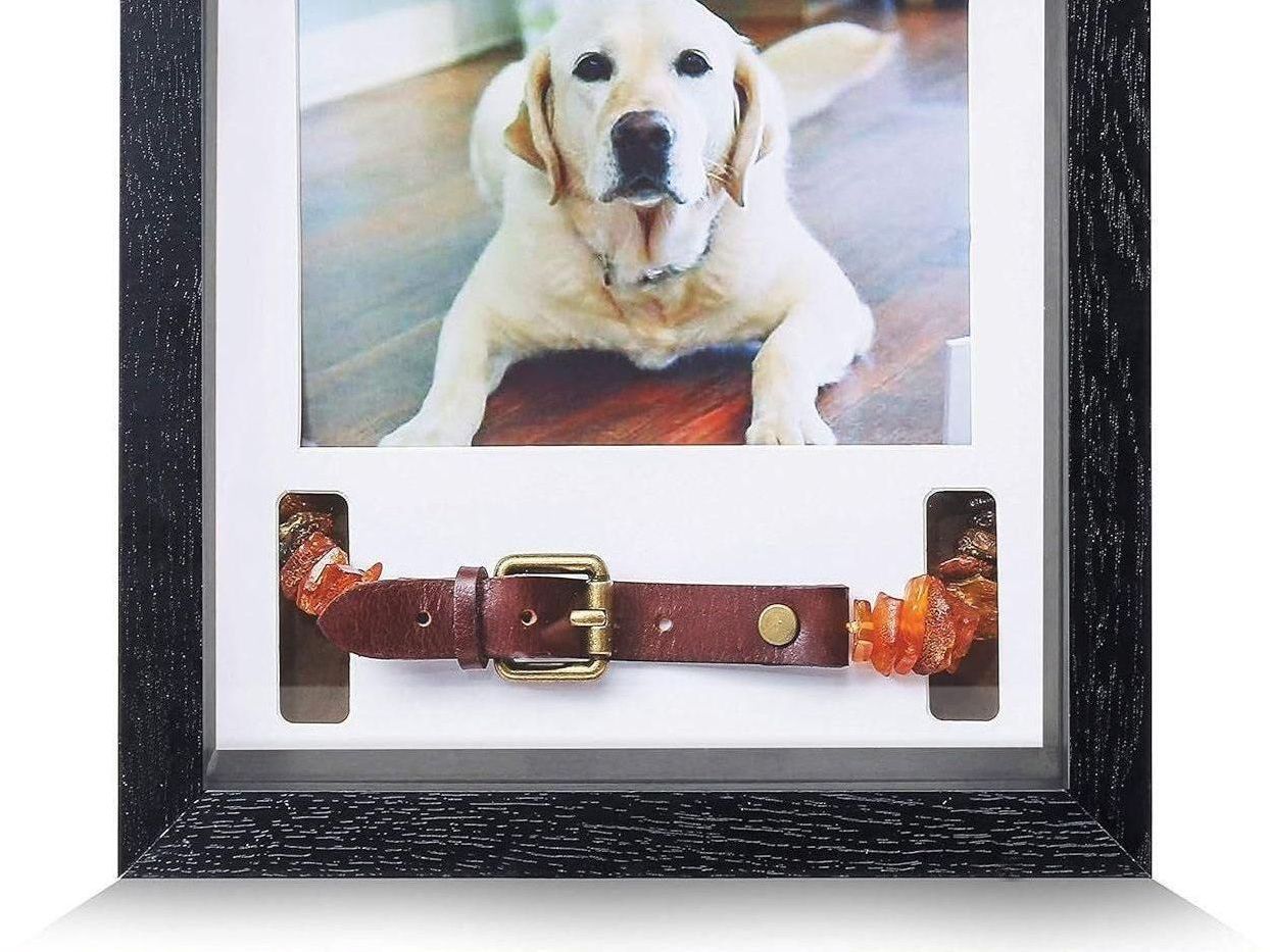 Mahogany Pet Memorial Picture Frame - Sentimental Tribute for Dog and Cat Loss, Keepsake Frame for Remembrance and Sympathy Gifts