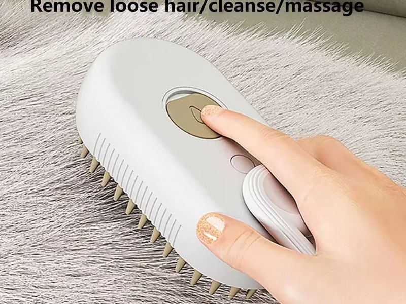 3-In-1 Dog Hair Brush Cat Hair Brush Electric Pet Cleaning Brush Steam Spray Brush Massage Hair Removal Comb anti Flying Brush