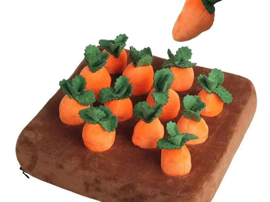 Dog Toys Snuffle Mat for Pet Plush Carrot Toy Mat Innovative Plush Vegetable Field Pull Radish Plush Carrot Dog Interactive Toys