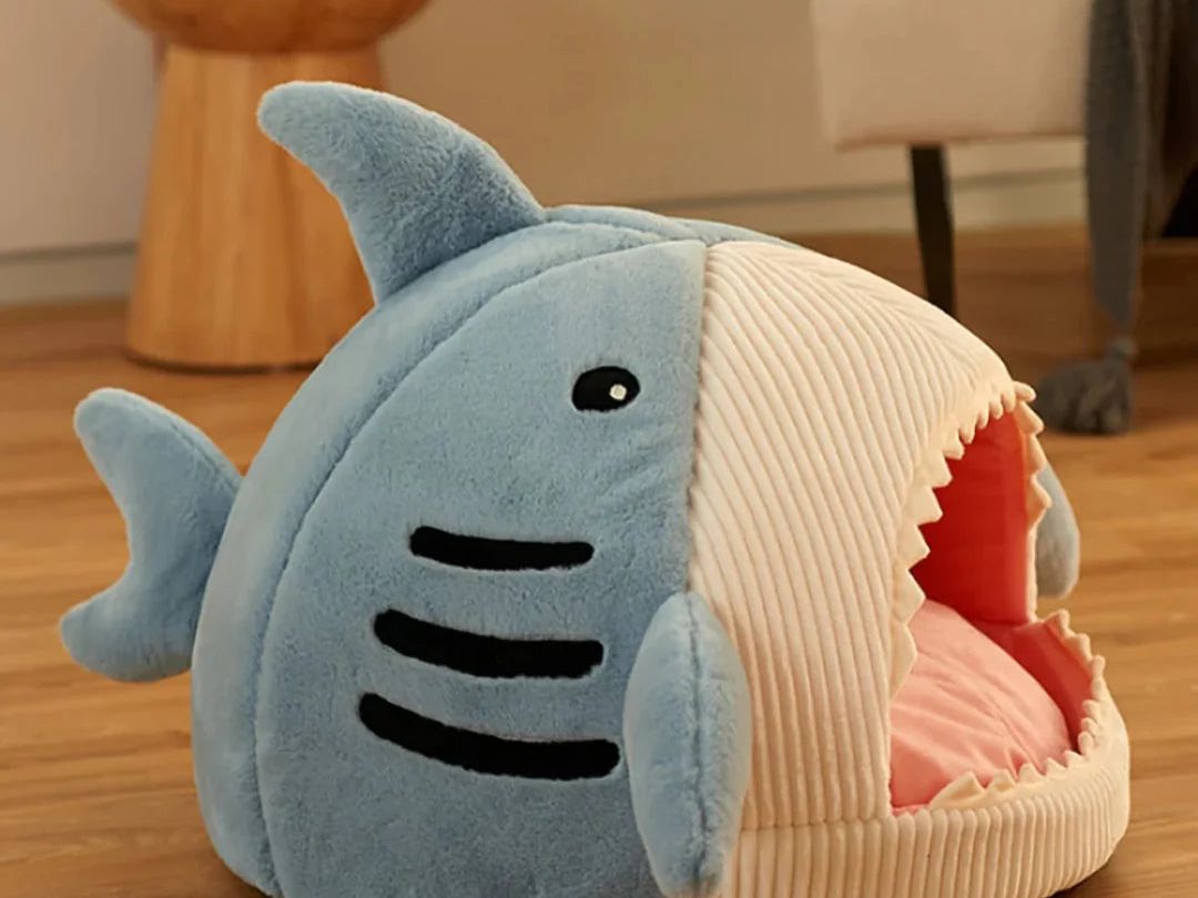Luxury Plush Shark Pet Bed