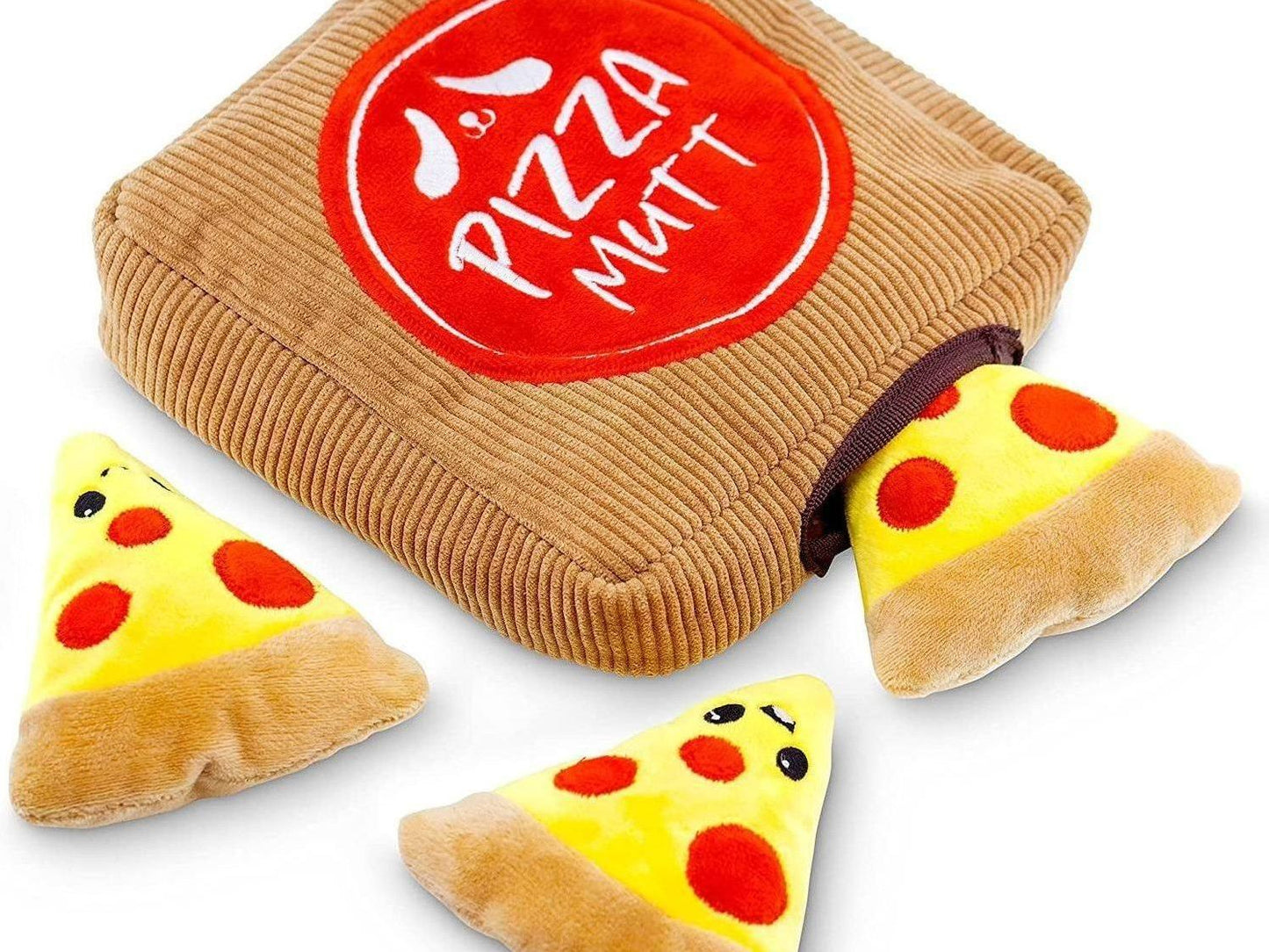 Interactive Plush Dog Toys Bundle - Hide and Seek Crinkle Squeaky Activity Puzzle for Medium Breeds - Includes Pickles Chew and Fetch Treats