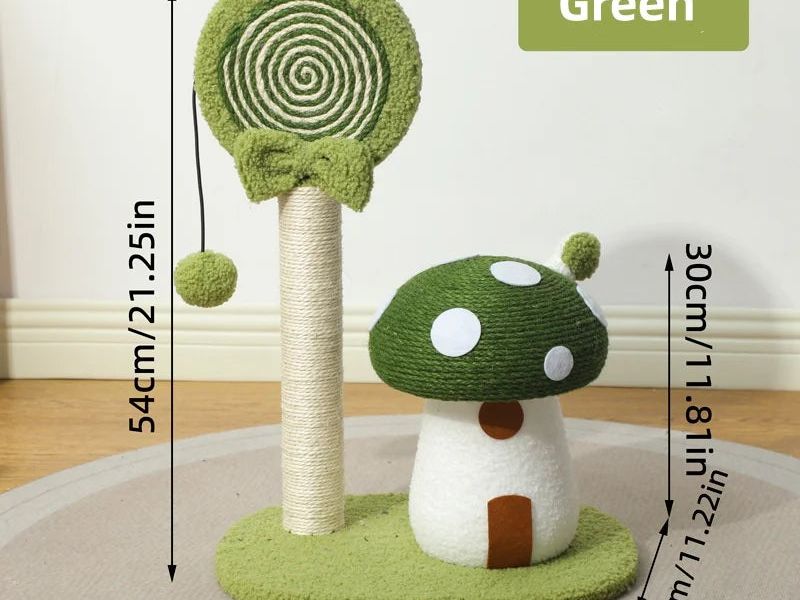 New Natural Sisal Cat Climbing Scratcher Frame Mushroom Cat Tree Protect Sofa Cat Climbing Board Products