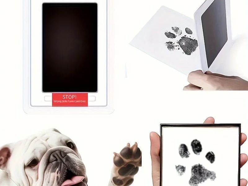 Pet Paw Print Ink Pad for Dogs, Touchless Ink Pad Pet Footprint Pad for Memorial Supplies