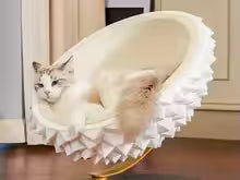 Luxury Eggshell Sisal Cat Nest – Cozy Hideaway & Scratch Board for Cats