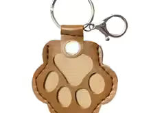 Pet Hair Memorial Keychain – Leatherette Paw-Shaped Keepsake Locket