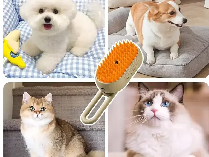 3-in-1 Electric Pet Cleaning Brush – Grooming & Massage Comb for Dogs & Cats