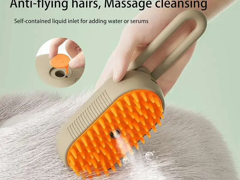 3-in-1 Electric Pet Cleaning Brush – Grooming & Massage Comb for Dogs & Cats