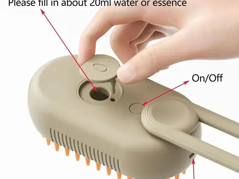 3-in-1 Electric Pet Cleaning Brush – Grooming & Massage Comb for Dogs & Cats