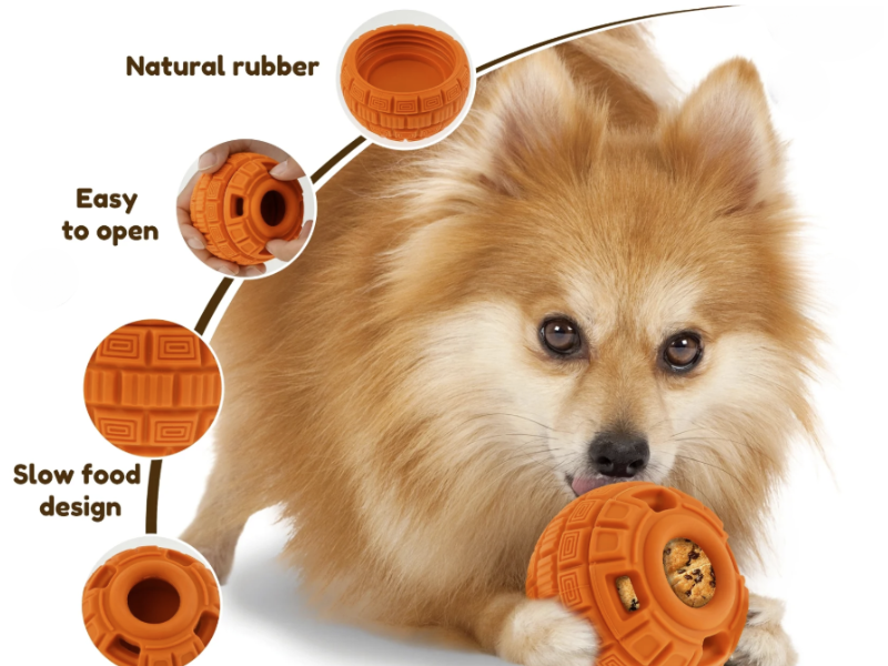 Frozen Rubber Dog Treat Ball Mold – Interactive Slow-Feeding 2 Pcs Kit