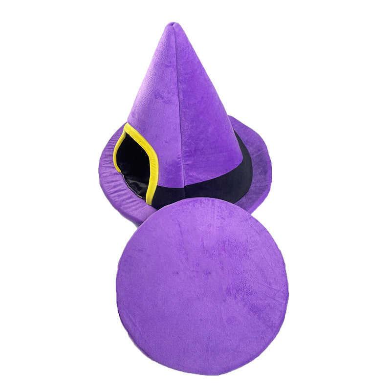 WhiskerWitch Cozy Cat Hat Nest – Halloween Edition