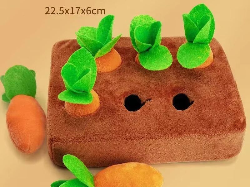 Dog Toys Snuffle Mat for Pet Plush Carrot Toy Mat Innovative Plush Vegetable Field Pull Radish Plush Carrot Dog Interactive Toys
