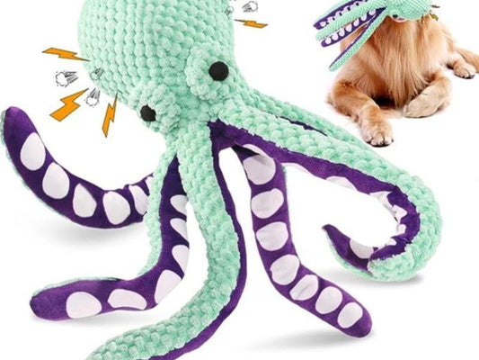 Octopus Shaped Pet Plush Toy, Interactive Chew Plush Toy, Pet Entertainment Supplies