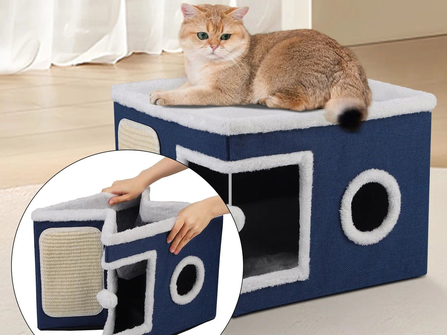 Indoor Cozy Cat Cave Beds