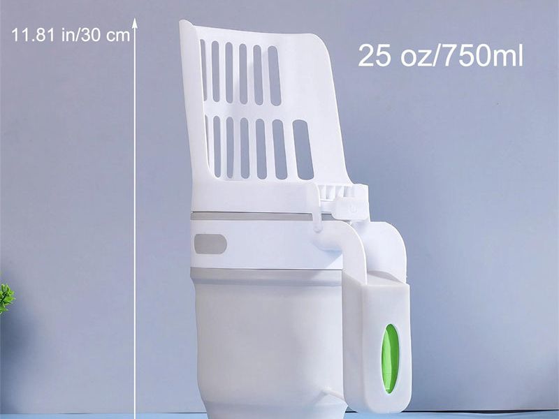 Upgrade Widen Cat Litter Shovel Scoop with Refill Bags Large Cat Litter Box Self Cleaning Cat Waste Bin System Pet Supplies Pet Products