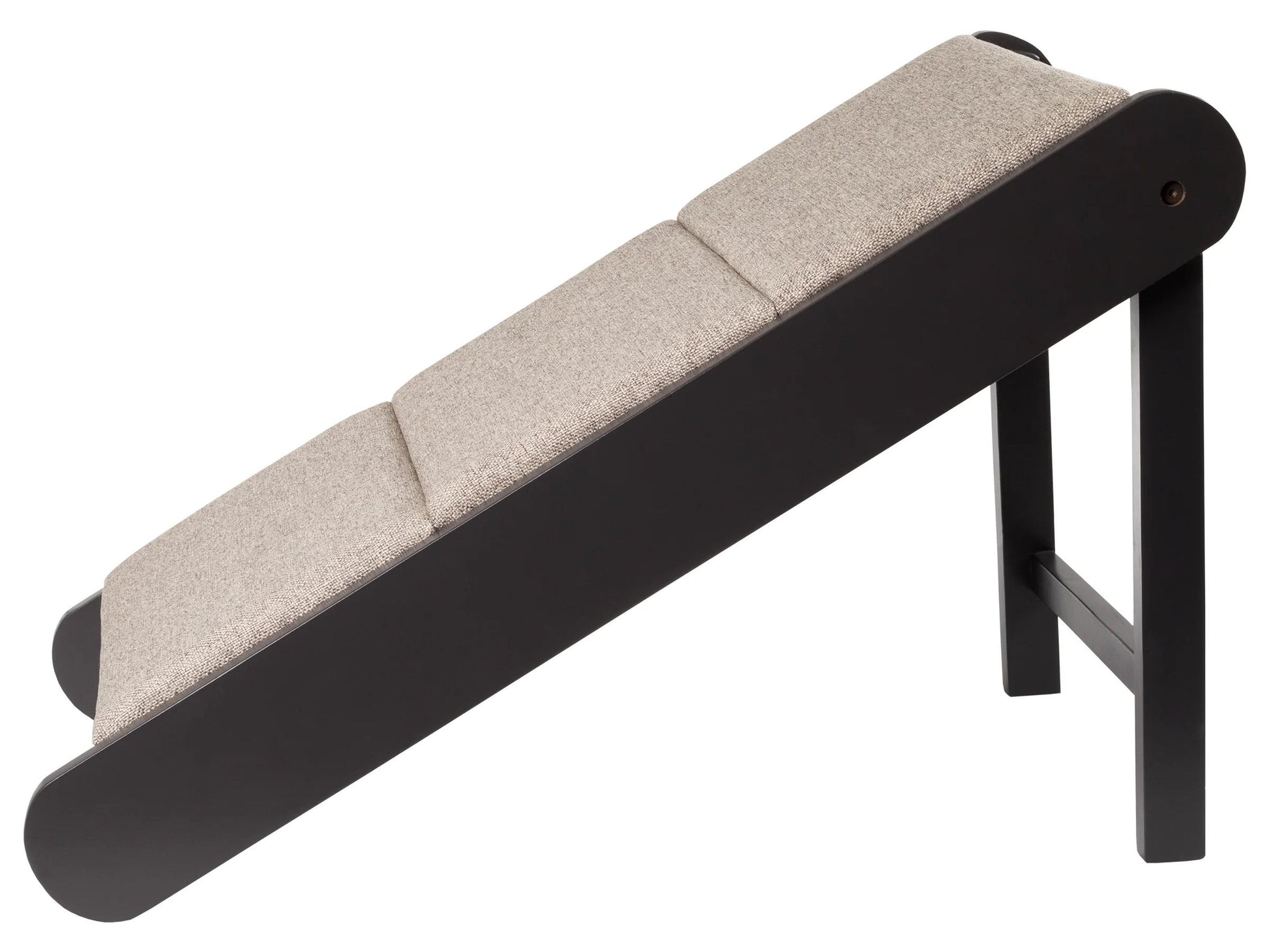 Foldable Wooden Pet Ramp for Bed, Couch, or Vehicle (Gray/Cream)