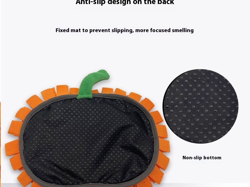 Pet Smell Mat Pumpkin Woollen Pad Anti-Choke Slow Food Training Mat