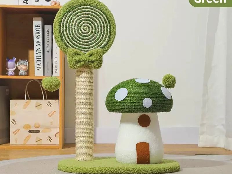 New Natural Sisal Cat Climbing Scratcher Frame Mushroom Cat Tree Protect Sofa Cat Climbing Board Products