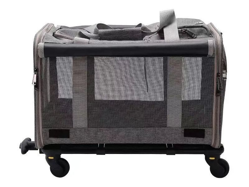 Rolling Pet Carrier Foldable Travel Bag for Small Medium Dogs and Cats Detachable Mesh Window EU Free Pet Rolling Carrier