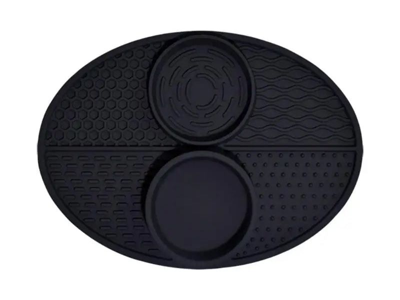 Pet Licking Mat Slower Feeder Pad for Dogs Silicone Double Bowl Slow Feeding Pad