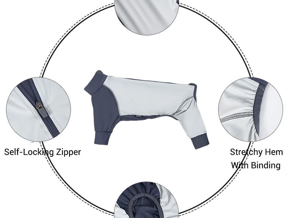Summer Cooling Dog Vest Shirt UPF50+ Sun Protection Dog Jumpsuit Fast Drying Dirt-Proof Summer Dog Clothing Soft Outdoor Overall