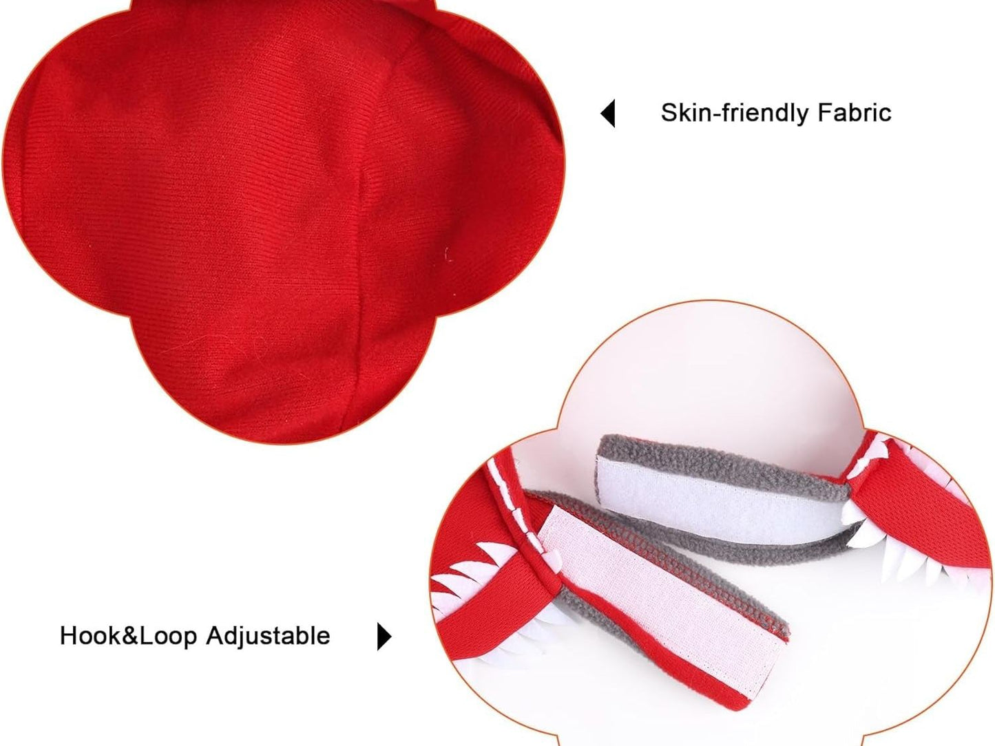 Dog Halloween Chomper Costume - Pet Holiday Demon Hat Scary Headband Flower Cosplay Outfits Funny Headwear Stranger Clothes for Medium Dog