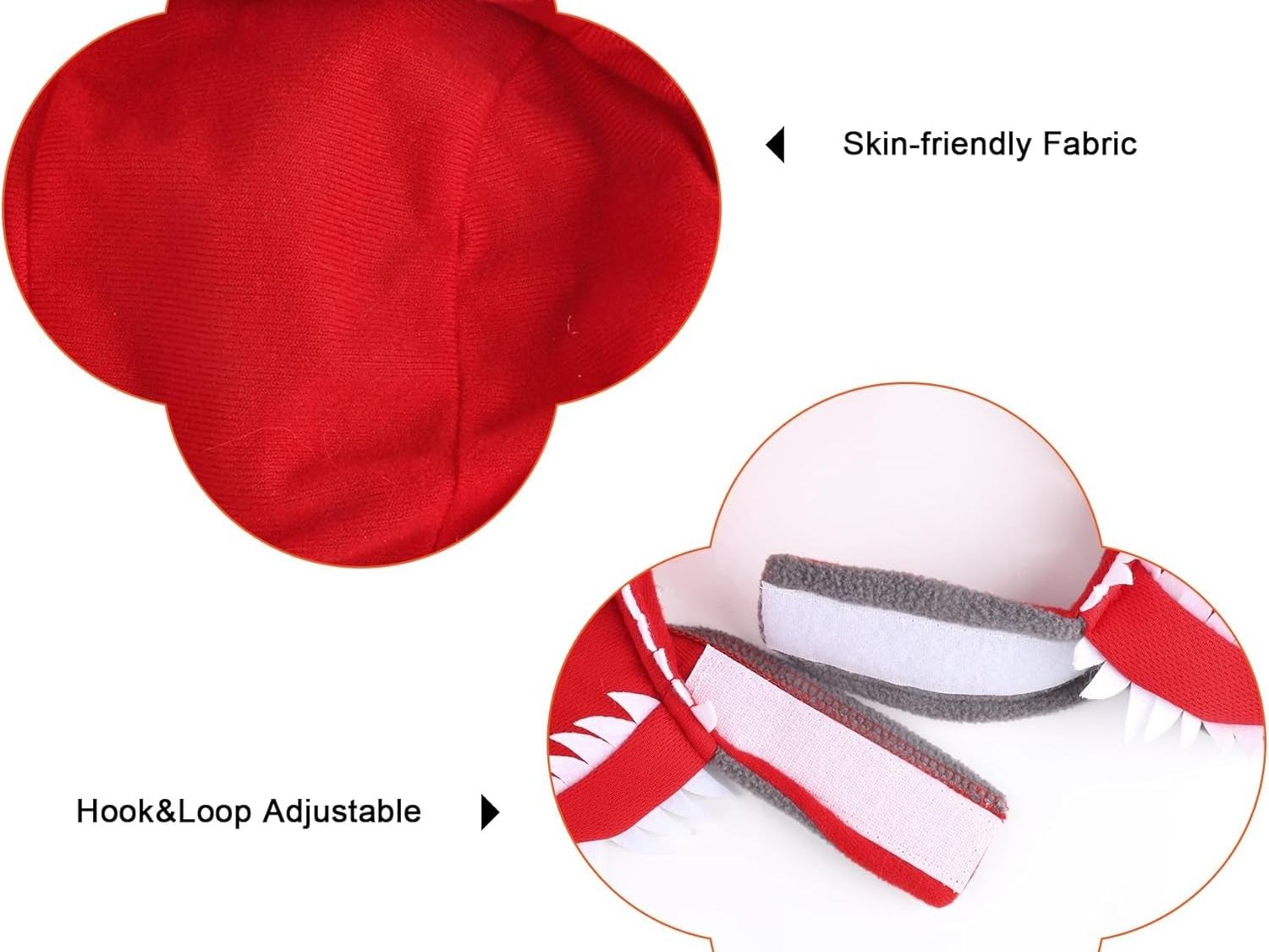 Dog Halloween Chomper Costume - Pet Holiday Demon Hat Scary Headband Flower Cosplay Outfits Funny Headwear Stranger Clothes for Medium Dog
