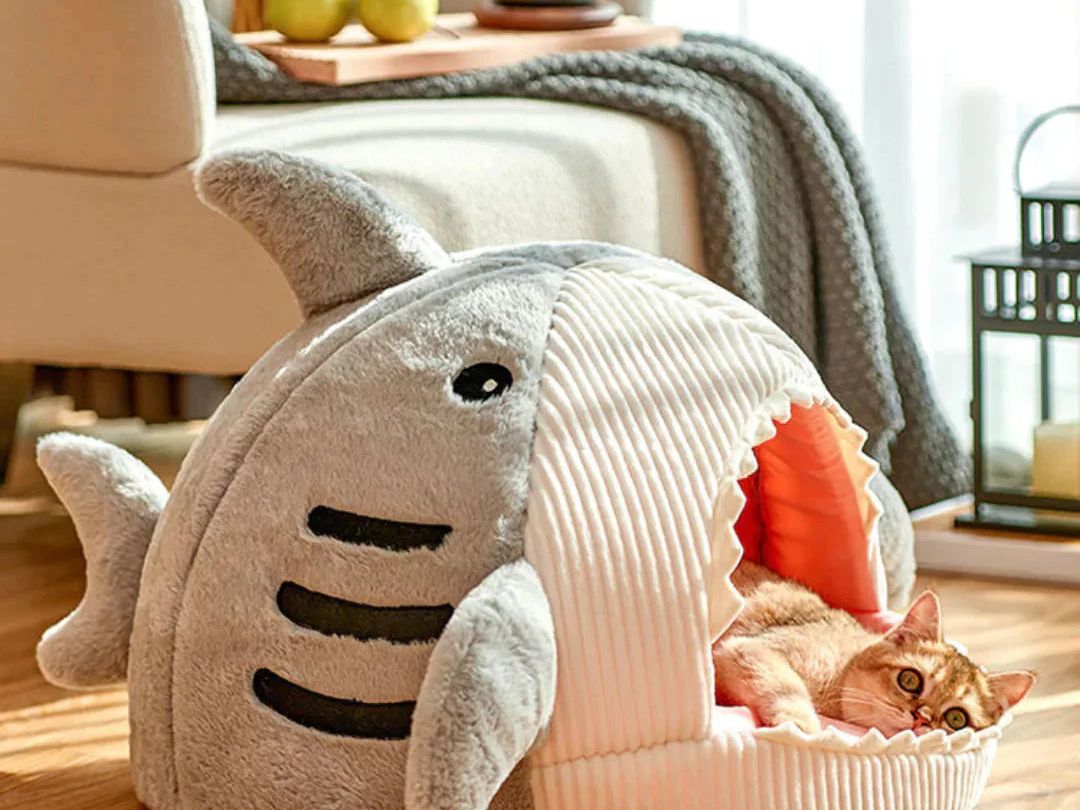 Luxury Plush Shark Pet Bed