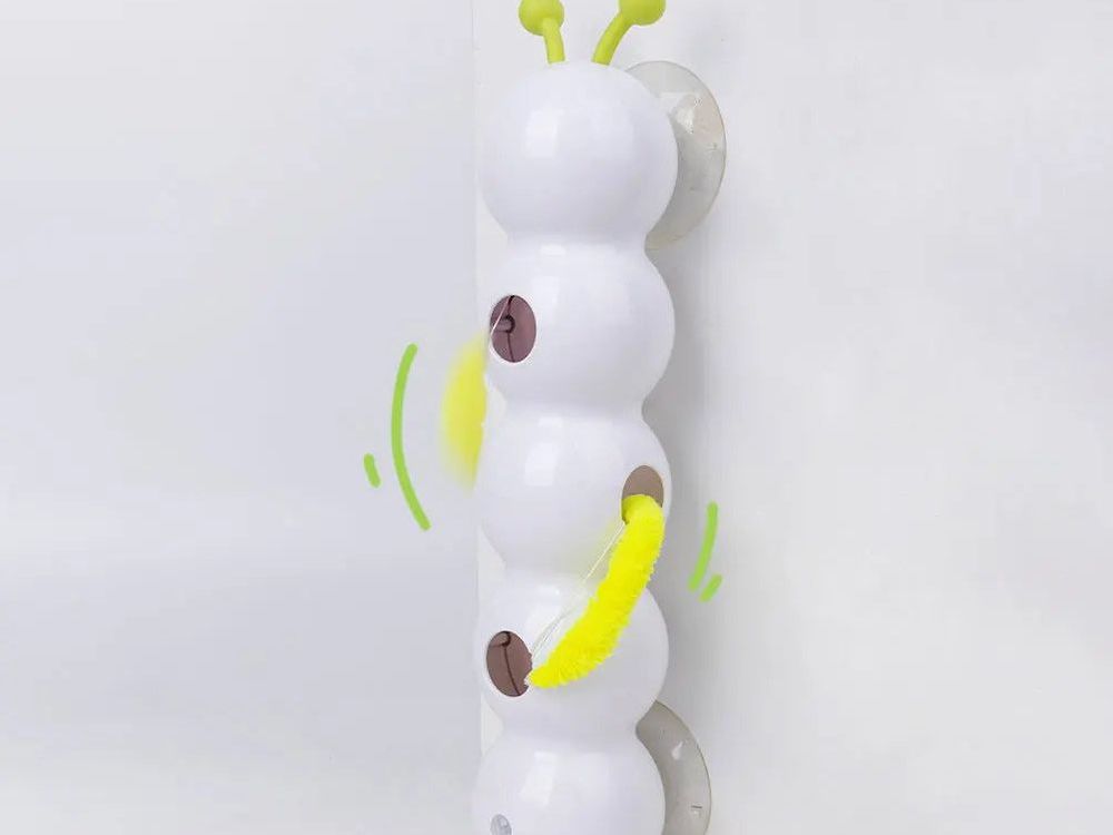 Caterpillar Teasing Cat Toy Motion Activated Kitten Toy Rechargeable Automatic Cat Toy with Tail for Indoor Cats Toy Ball