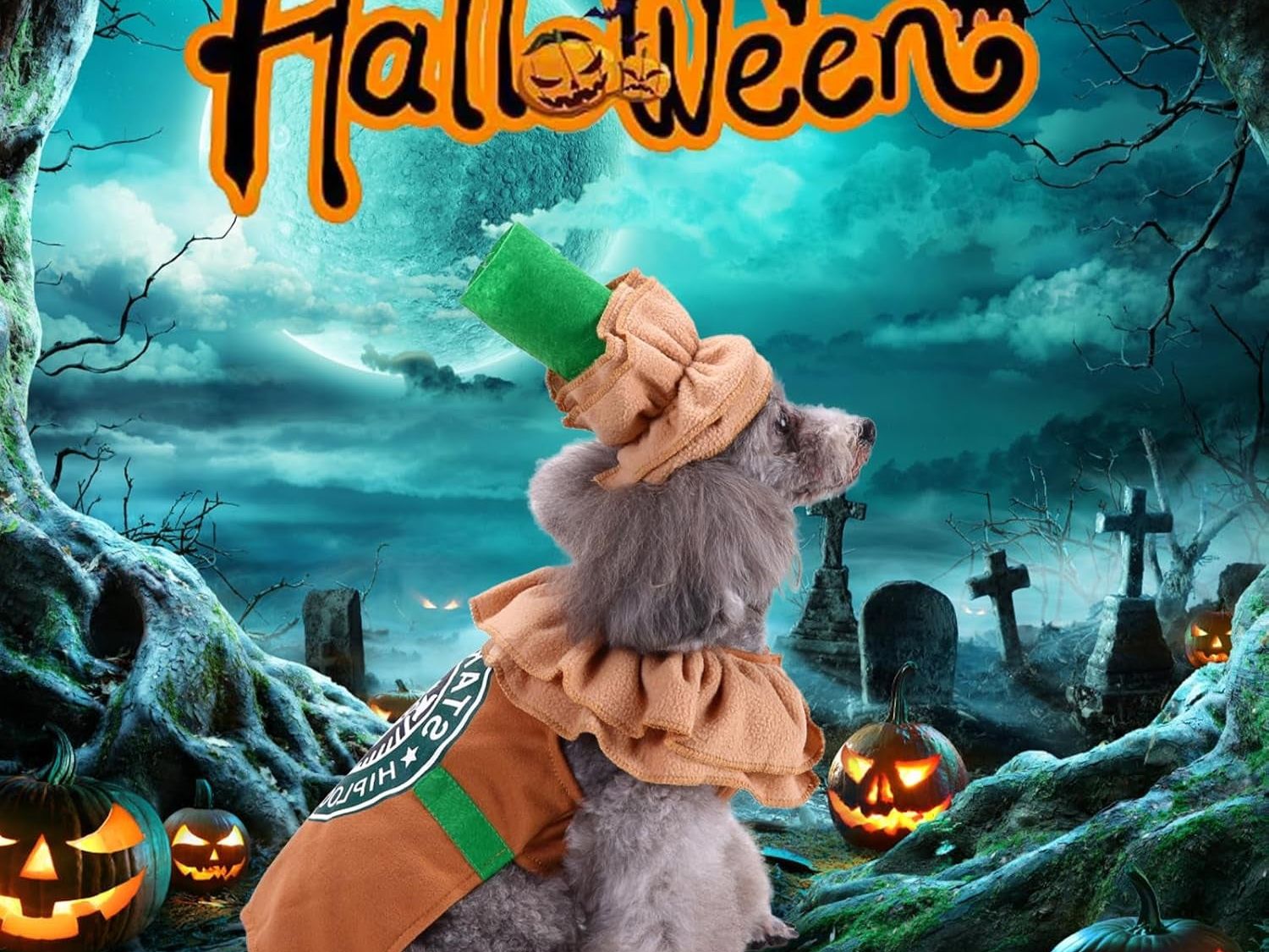 Latte Coffee Dog Costume Pet Costumes for Small Medium Dogs, Cat Outfit Dog Halloween Costume Puppy Cosplay Outfit Halloween Party Special Events