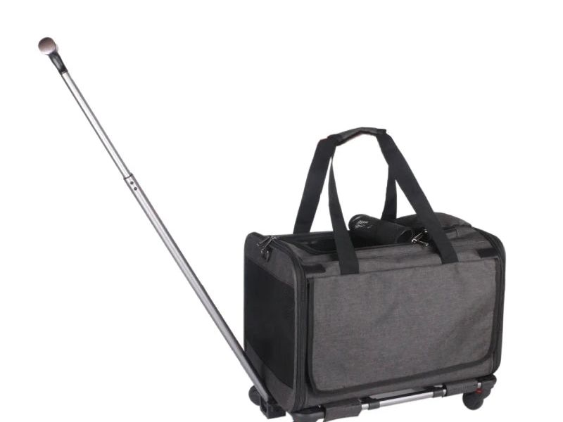 Rolling Pet Carrier Foldable Travel Bag for Small Medium Dogs and Cats Detachable Mesh Window EU Free Pet Rolling Carrier