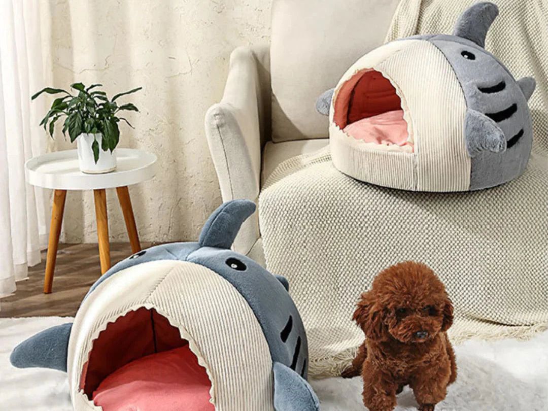Luxury Plush Shark Pet Bed