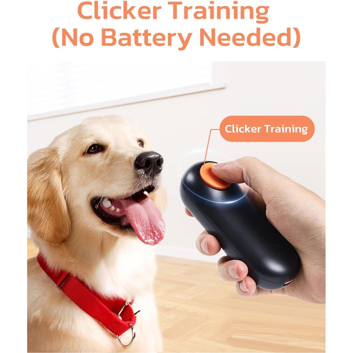 2-in-1 Clicker Dog Trainer and Treat Pouch - Lightweight, Durable Dog Treat Dispenser for Effective Puppy Training, Easy to Clean and Handle, Black