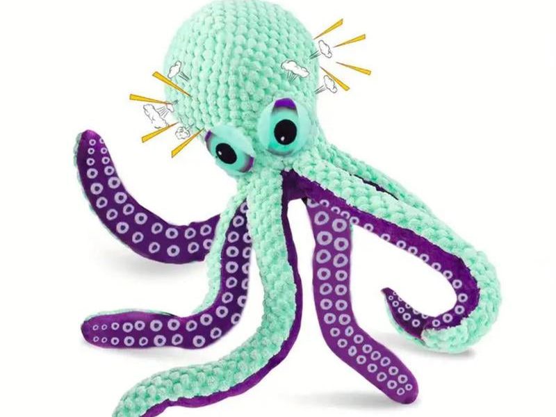 Octopus Shaped Pet Plush Toy, Interactive Chew Plush Toy, Pet Entertainment Supplies