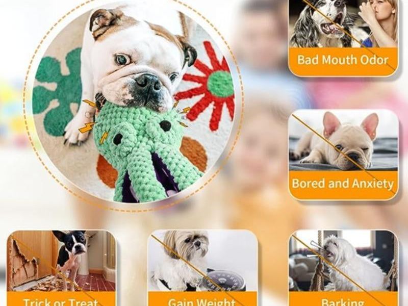 Octopus Shaped Pet Plush Toy, Interactive Chew Plush Toy, Pet Entertainment Supplies