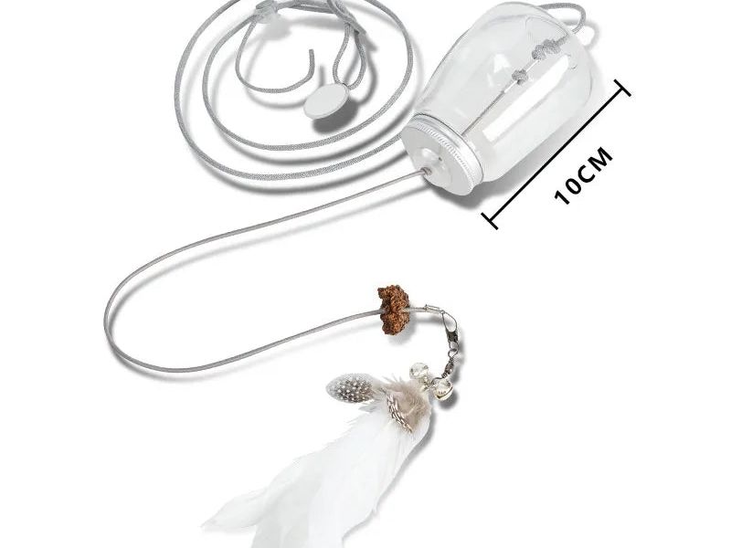 Cat Toy Interactive Cats Leak Food Feather Toys with Bell Hanging Door Scratch Rope Pets Food Feeder Dispenser Kitten Catnip Toy