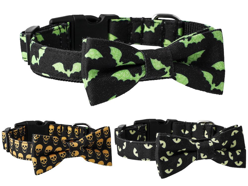 Skull Bat Accessories Pet Leash Collar