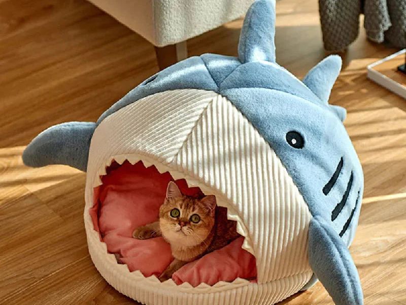 Luxury Plush Shark Pet Bed