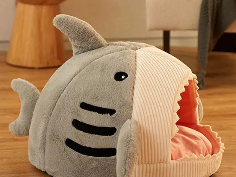 Luxury Plush Shark Pet Bed