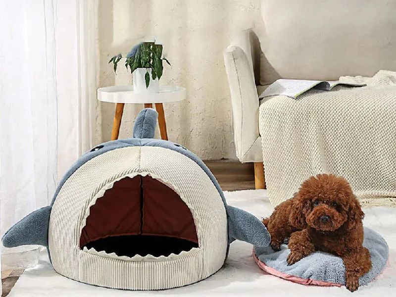 Luxury Plush Shark Pet Bed