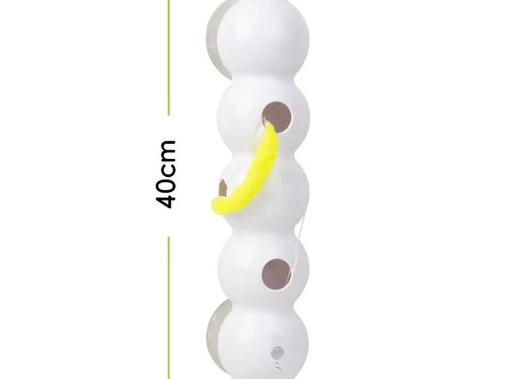 Caterpillar Teasing Cat Toy Motion Activated Kitten Toy Rechargeable Automatic Cat Toy with Tail for Indoor Cats Toy Ball