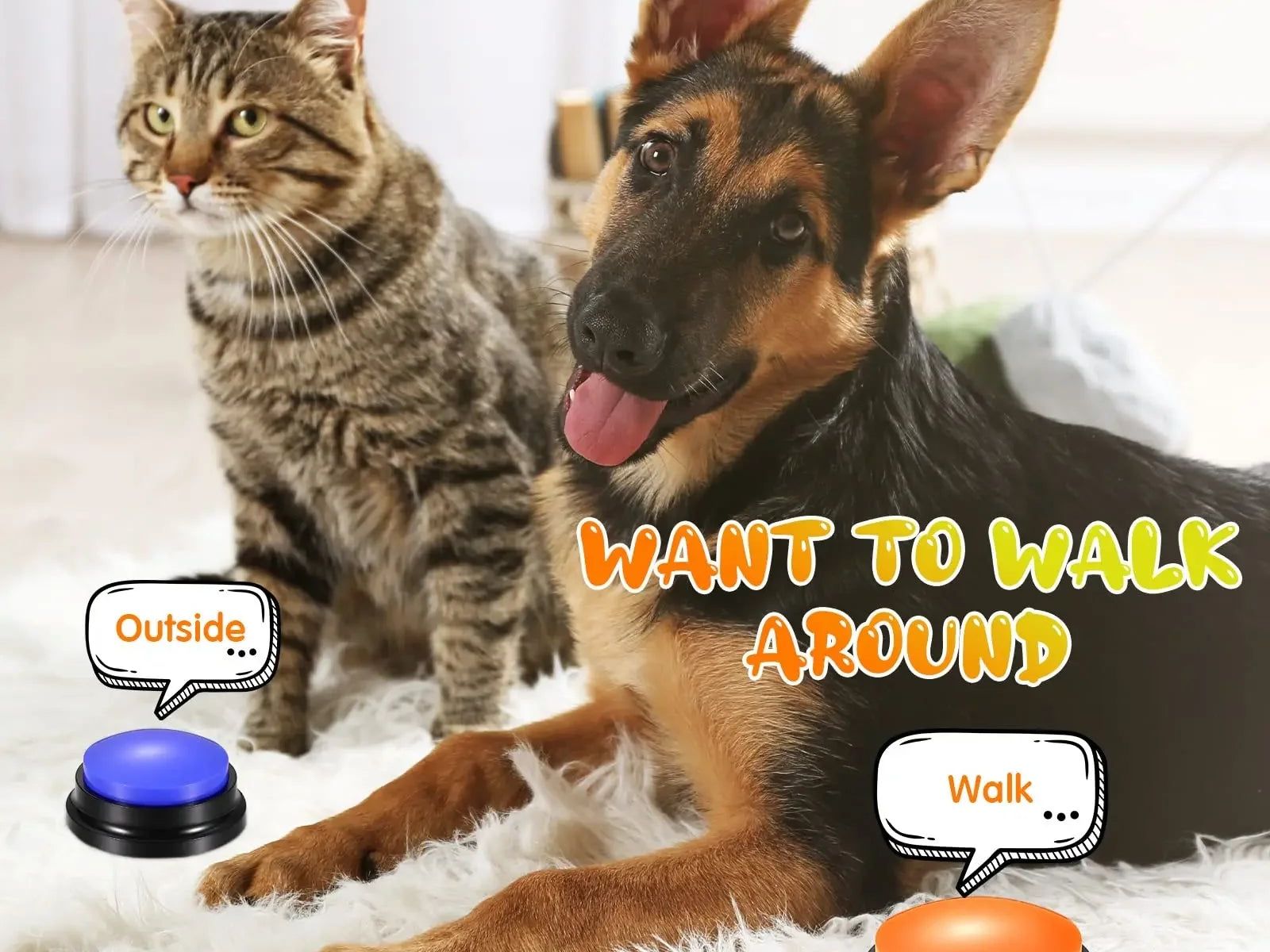 Funny Dog Recordable Pet Toys Travel Talking Pet Starters Dog Speaking Buttons Portable Cute Pet Supplies Communication Dog